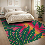 Vibrant Palm Sunburst Area Rug