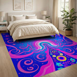 Starry Cosmic Goddess Boho Area Rug