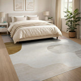 Abstract Organic Shapes Area Rug in Soft Neutrals