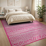 Pink Scallop Wave Area Rug