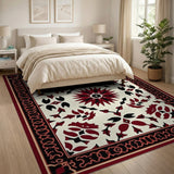Elegant Red Medallion Persian Area Rug