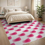 Soft Pink Watercolor Blots Area Rug