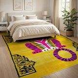 Vibrant Pink Tiger Heritage Tribal Rug