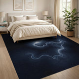 Cosmic Nebula Glow Abstract Area Rug