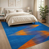 Multi-color and Patterns Vibrant Orange Chevron Geometric Area Rug