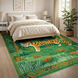 Prowling Tiger Jungle Area Rug