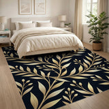 Golden Leaf Branch Area Rug