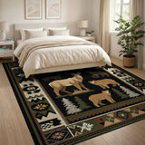 Southwestern Deer and Bear Forest Rug