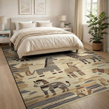 Tribal Savanna Animals Rug