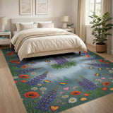Rainbow Meadow Floral Area Rug