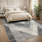 Geometric Modern Grey Geometric Modern Area Rug