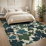 Lush Ivy Leaf Green Area Rug