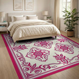 Ornate Pink Persian Area Rug