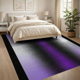 Purple Purple Gradient Stripe Area Rug