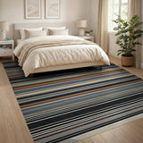 Multi-Color Striped Geometric Area Rug