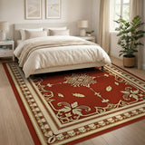 Crimson Gold Ornate Traditional Area Rug