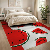 Cheerful Watermelon Slices Fruit Pattern Area Rug