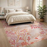 Vintage Pink Blossom Branch Area Rug