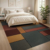 Geometric Modern Bold Geometric Multi-Color Block Area Rug