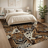 Leopard Pride Brown Area Rug
