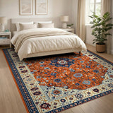Persian Red Medallion Area Rug