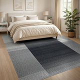 Gradient Black White Modern Area Rug