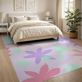 Pastel Multi-Color Abstract Floral Area Rug