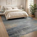 Grey Modern Grey Abstract Geometric Area Rug
