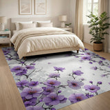 Purple Magnolia Blossom Area Rug