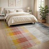 Multi-Color Ombre Vertical Stripe Area Rug