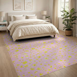 Pink Daisy Floral Vintage Floral Vintage Area Rug
