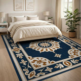 Navy Blue Persian Medallion No. 3 Area Rug