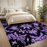 Purple Star Mandala Geometric Area Rug