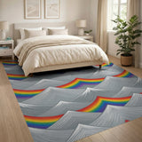 Rainbow Mountain Geometric Area Rug