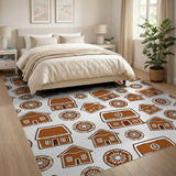 Whimsical Gingerbread Houses Cookies Rug