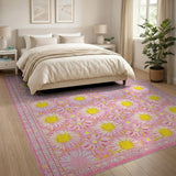 Daisy Pink Daisy Floral Area Rug