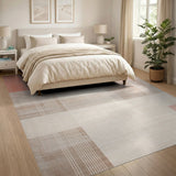 Coral Plaid Geometric Area Rug