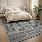 Geometric Black and White Black White Geometric Tribal Area Rug
