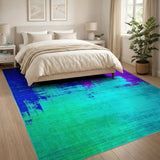 Vibrant Multi-Color Abstract Brushstroke Area Rug