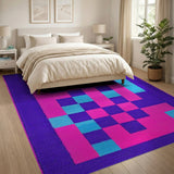 Multi-color and Patterns Geometric Modern Vibrant Geometric Multi-Color Block Area Rug