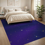 Purple Starry Night Constellation Area Rug