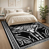 Heritage Tribal Bold Black White Heritage Tribal Area Rug