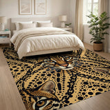 Ocelot Chains Beige Area Rug
