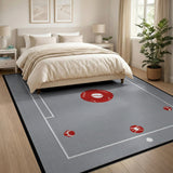 Red Baseball Field Play Rug