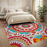 Multi-color and Patterns Vibrant Mandala Boho Area Rug