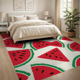 Watermelon Slices Fruit Pattern Area Rug