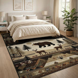Tribal Bear Deer Mountain Wilderness Rug
