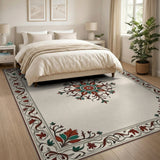 Intricate Teal Terracotta Persian Medallion Rug