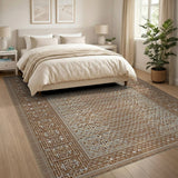 Brown Tan Traditional Persian Area Rug