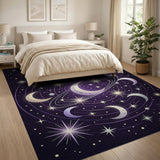 Mystic Purple Moons Orbit Area Rug